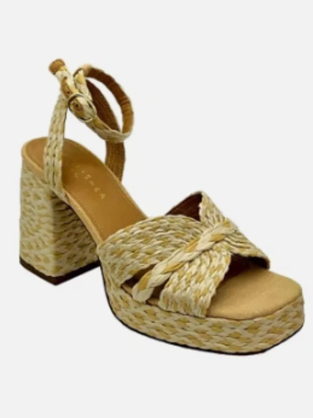 Marc Fisher LTD Raffia Platform Sandals-Janie-Light Natural 112-7M-A642850
